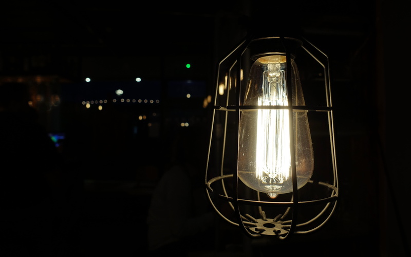 black, lamp, protected, steel, black steel, electricity, lightbulb, frame, electrical equipment, black background, design, illuminated, caged, bright, electric lamp