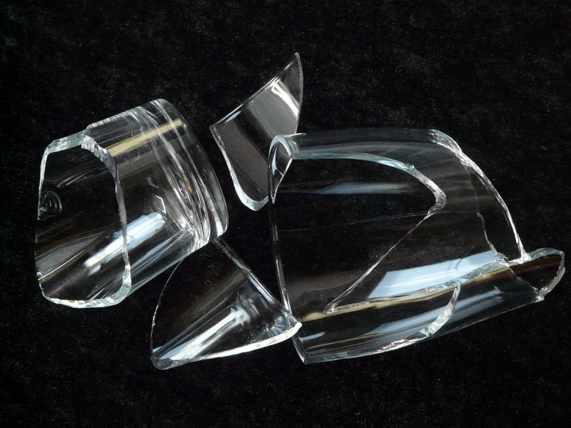 two objects, broken, still life, broken glass, indoors, damaged, glass, steel, high angle view, studio shot, misfortune, kitchen utensil, 2K, glass - material