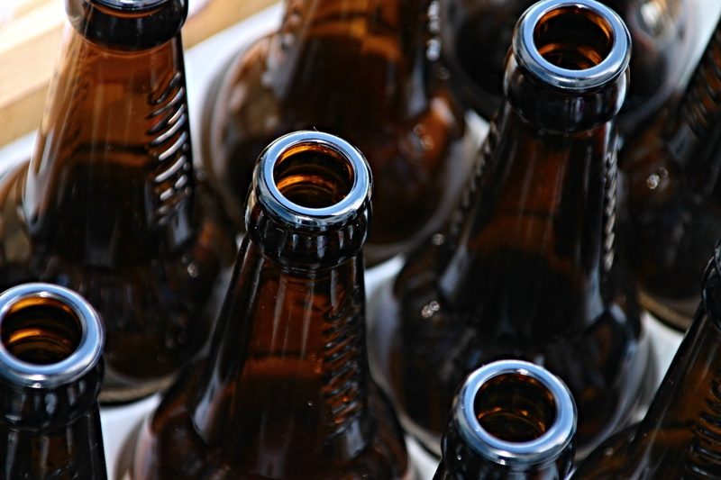 open, close, drink, thirst, household equipment, beer - alcohol, wine bottle, photography, alcoholic, wine, high angle view, bottle, disposal, beer box