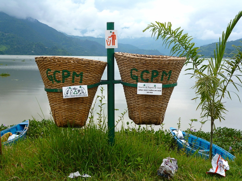 mountain, communication, beauty in nature, land, disposal, waste separation, 4K, water, growth, baskets for rubbish, information, plant, sign, no people