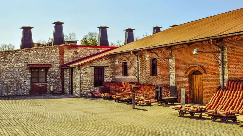 roof tile, day, built structure, industrial, luxury, old factory, architecture, history, nature, no people, brick wall, greece, city, reuse, roof, clear sky