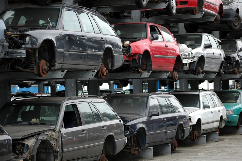 road, recycling, transportation, throw away society, car, automobile industry, auto, motor vehicle, stationary, day, waste disposal, metal, public transportation