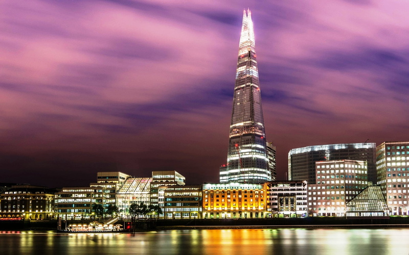 Cityscapes, black, built structure, building, water, office building exterior, shard, high, outdoors, modern, no people, reflection, building exterior
