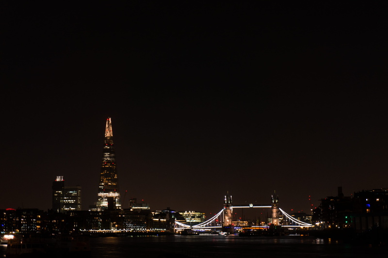 illuminated, copy space, london, tower bridge, city, modern, tourism, built structure, building exterior, nature, financial district, office building exterior