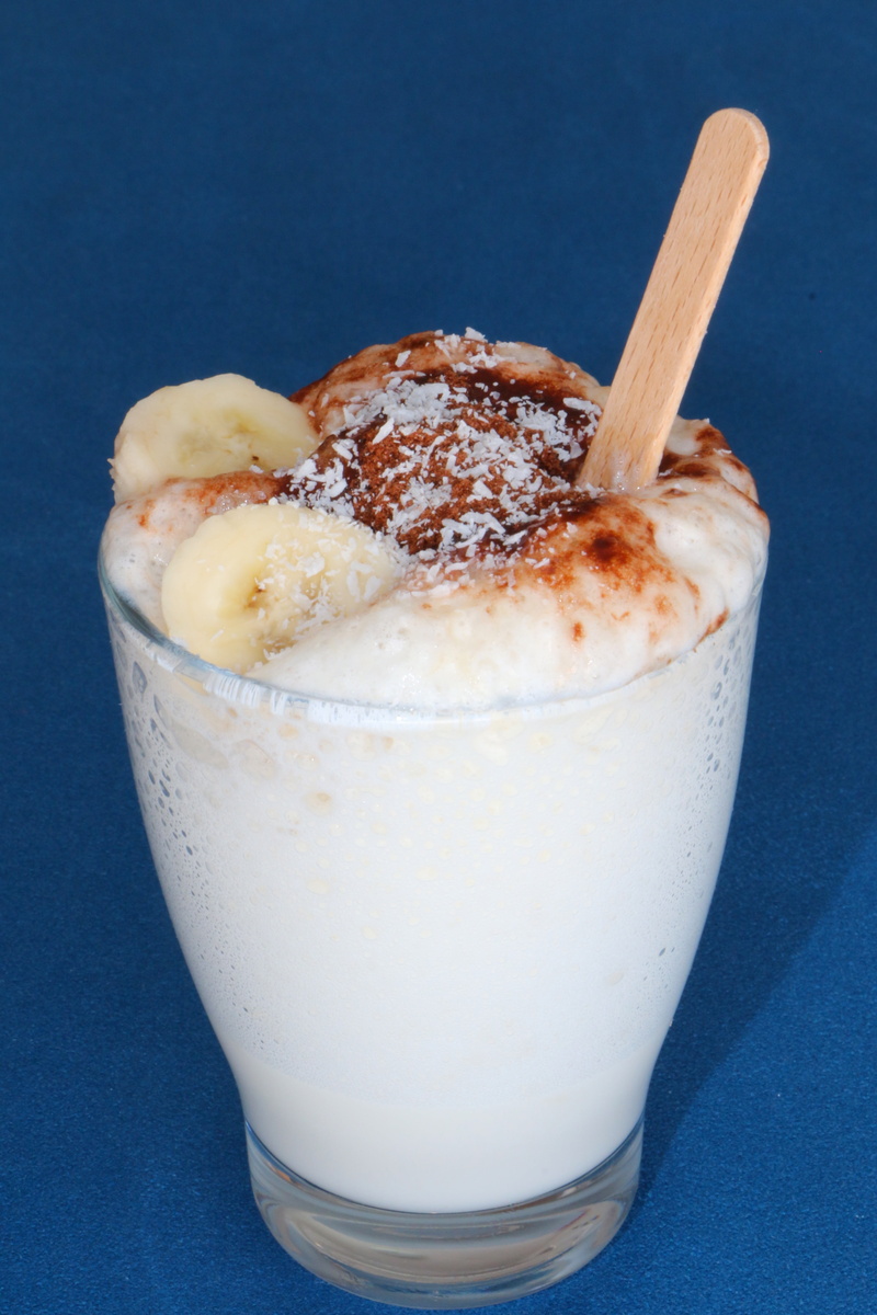benefit from, banana, blue, temptation, 5K, glass, sweet food, freshness, milk beverage, delicious, indoors, dessert, beverage, no people, ice cream, sweet