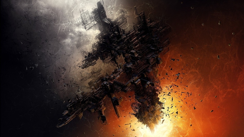digital art, 1080P, dirt, wall - building feature, destruction, spaceship, indoors, messy, window, glass - material, close-up, backgrounds