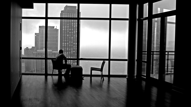 monochrome, panes, lonely, windows, hd, skyline, technology, city, men, x, window, art, 1080P