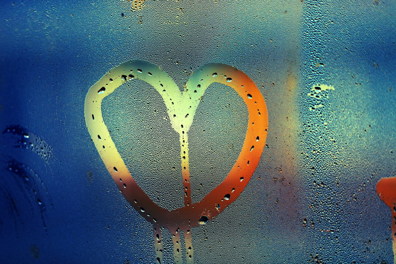 water, art and craft, close-up, heart shape, love, emotion, textured, condensation, window, 19-10-18, pane, creativity, full frame, heart, no people, day