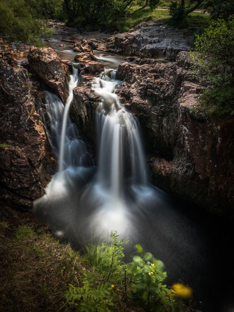 stones, breakage, flow, 5K, grass, waterfall