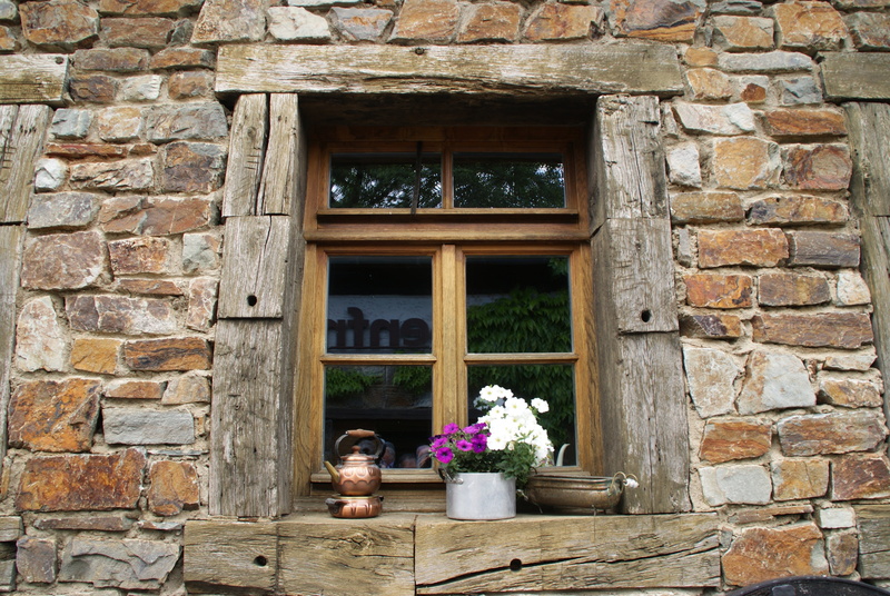 stone wall, wall - building feature, nature, plant, home, 4K, window, stones, architecture, old, shutters, brick, copper boiler, built structure, no people