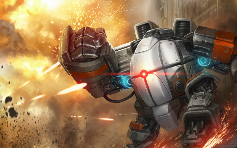 4K, bastion, explosion, shards of war backgrounds, Download 3840x2400 bastion, robot