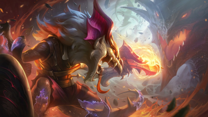 Riot Games, dragon, fire, Adcarry, ADC, Twitch, League of Legends, Twitch (League of Legends), 8K, 4K