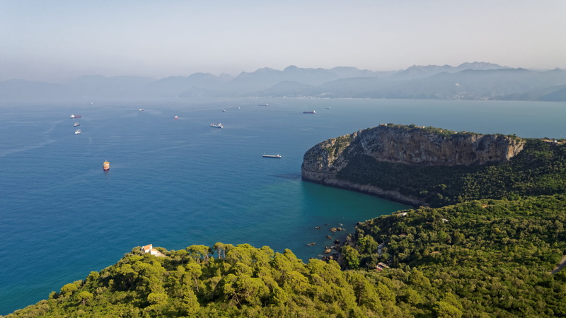 day, nature, no people, mountain, blue, beauty in nature, bay, Bejaia, tranquil scene, water, tranquility, travel destinations, 4K, sky, land, horizon over water