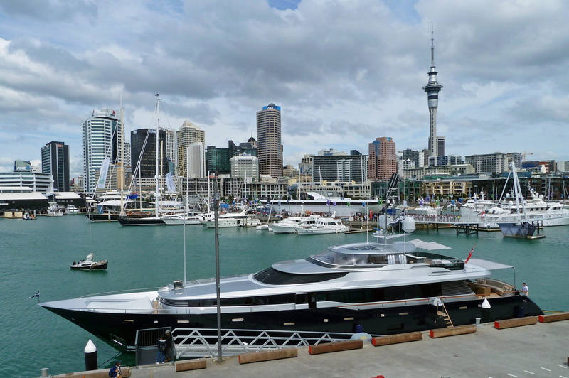 Auckland, Boats, water, white, moored, mode of transportation, architecture, 4K, cloud - sky, office building exterior, port, City View, no people, nautical vessel