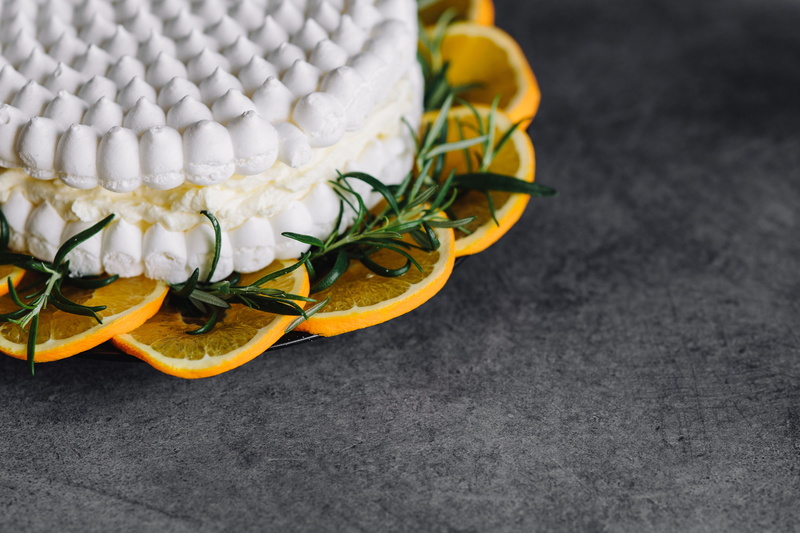 sweet Food, cream, table, Meringue, pavlova, rosemary, yellow, raw food, 5K, food, pie, food and drink, healthy eating, white color, freshness, copy space