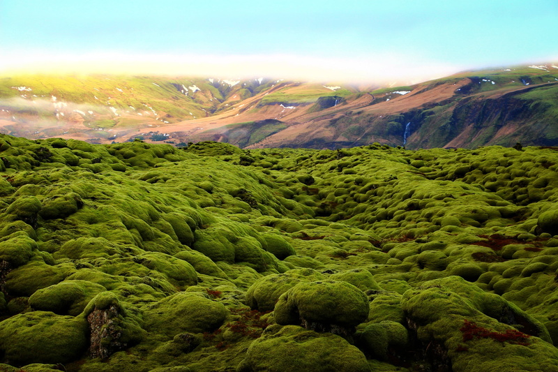 eldhraun lava field, field, mountains, mountain range, land, iceland, beauty in nature, cloud - sky, environment, hill, rolling landscape, idyllic, angle