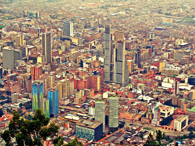 modern, office, nature, buildings, Colombia, architecture, crowded, settlement, crowd, aerial view, outdoors, tall - high, building exterior, cityscape