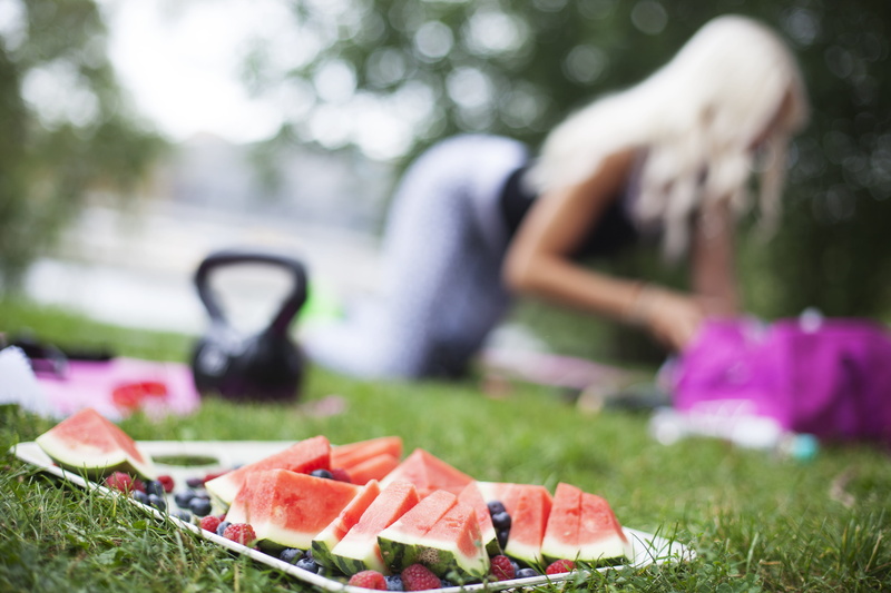 leisure activity, photography, one person, focus on foreground, grass, wellbeing, tropical, person, plant, watermelon, people, work out, picnic, juicy