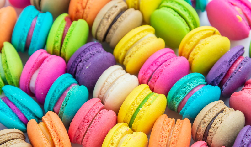 pink, dessert, macaron, sweet, colorful, 4K, cakes, macaroon, bright, french