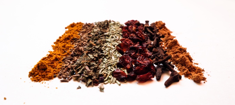 indoors, tea leaves, ground - culinary, 4K, basil, cooking, studio shot, ingredient, dried fruit, dry, food and drink, seasonings, white background, close-up