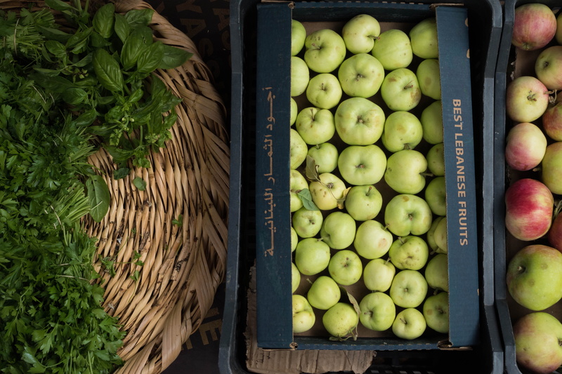 fruit, green color, freshness, food, market stall, outdoors, healthy eating, sale, crate, retail, wellbeing, container, market, high angle view, green