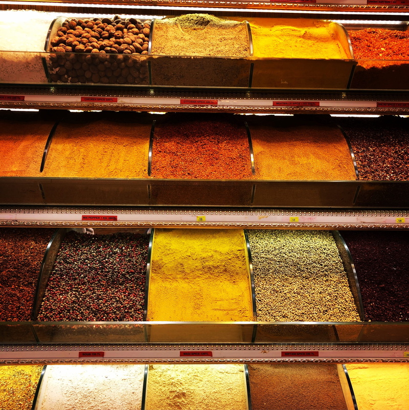 choice, istanbul, food, food and drink, no people, high angle view, arrangement, retail, indoors, cinnamon, container, seasoning, temptation, aromatic