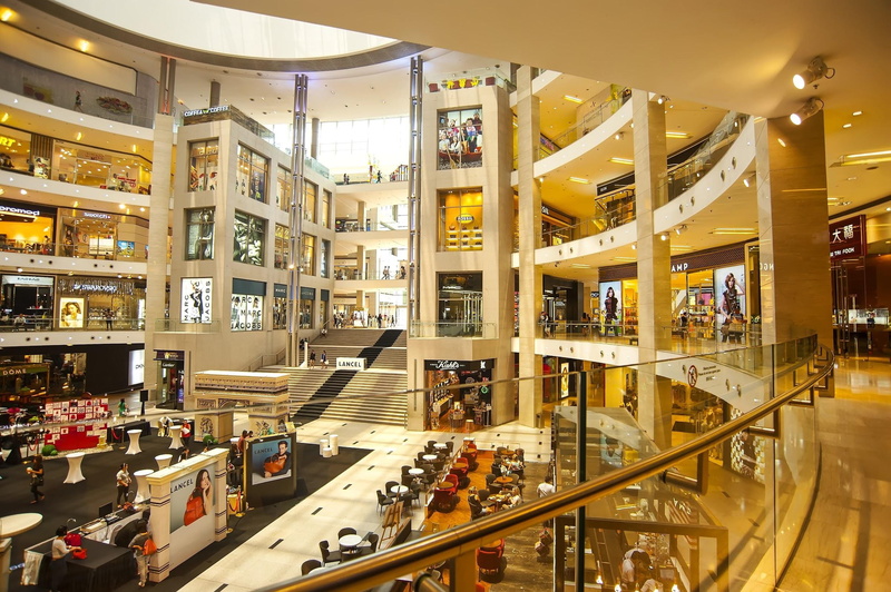 illuminated, lighting equipment, Space, reflection, luxury, Shopping, architectural column, store, retail, shopping mall, 1080P, building, architecture