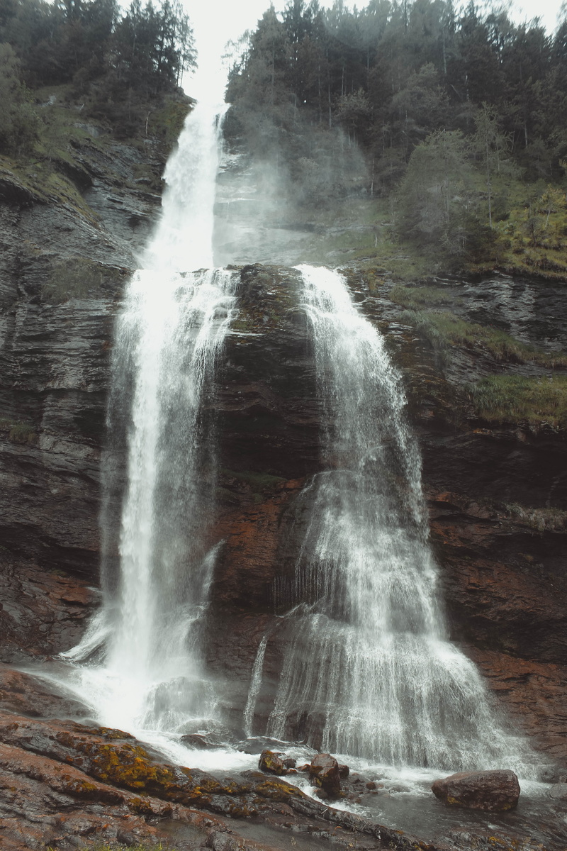 motion, flowing water, beauty in nature, france, sixt-fer-à-cheval, water, rock, blurred motion, power, rock formation, mountain, rock - object, tree, forest