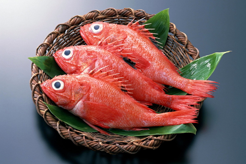 animal, seafood, gourmet, red, freshness, ingredient, luxury, container, leaf, 1080P, studio shot, dinner, nature, fish, basket, fishes, raw Food, vertebrate