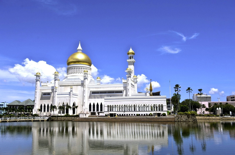 Building, Mosque, Brunei, Sultan Omar Ali Saifuddin Mosque, 1080P, Bandar Seri Begawan, Mosques