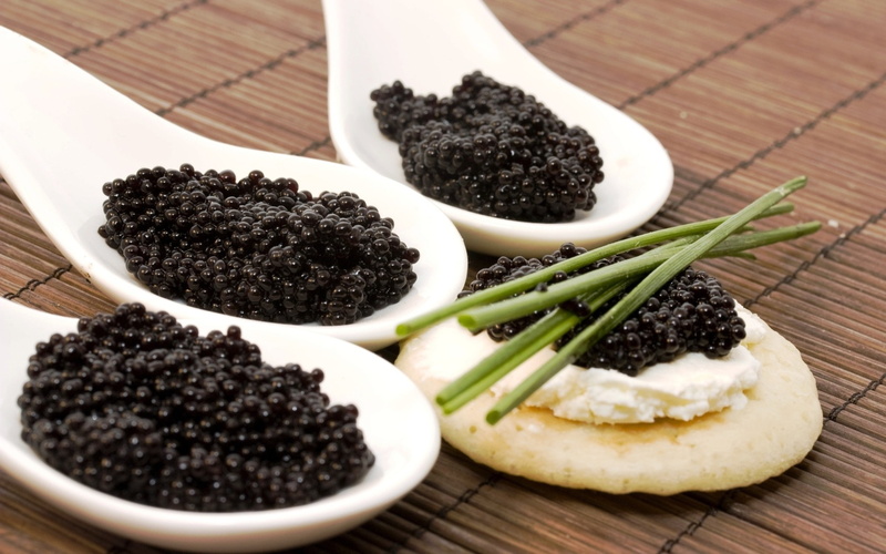 no people, fruit, black, caviar, close-up, high angle view, plate, still life, food and drink, ready-to-eat, wellbeing, healthy eating, food, serving size