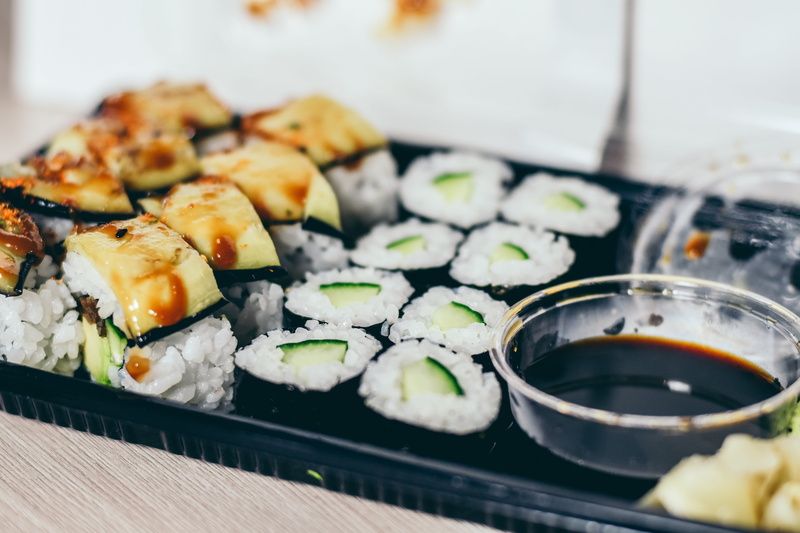 soy sauce, cooked, box, closeup, healthy eating, asian food, japanese food, wellbeing, sushi roll, close-up, no people, soy, vegan, ready-to-eat, veganfood