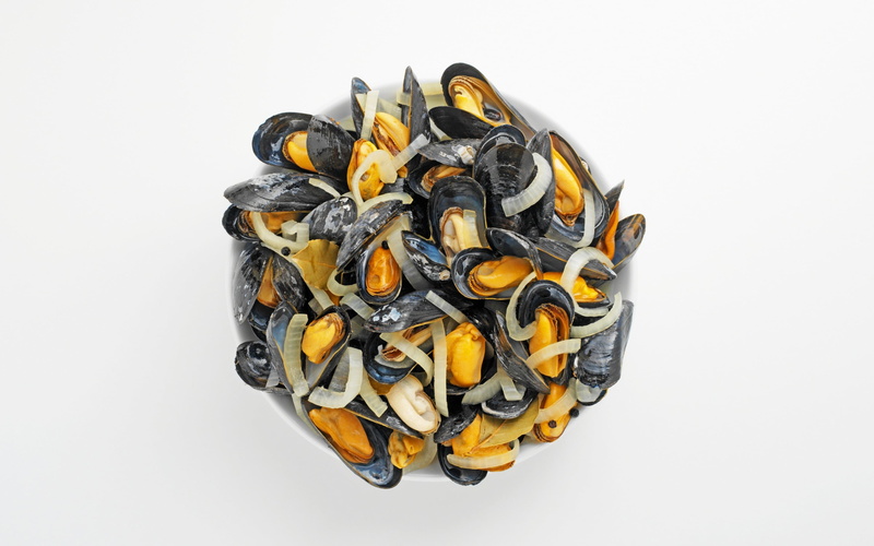directly above, dish, oyster, white, wellbeing, seafood, 2K, copy space, metal, mussels, no People, close-up, cut out, seed, freshness, food, backgrounds