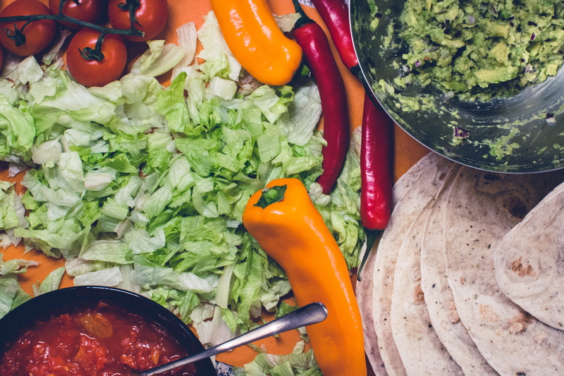 dinner, food, red, pepper, preparation, onion, bell pepper, healthy, top view, directly above, burritos, wellbeing, freshness, Mexican, pepper - Vegetable