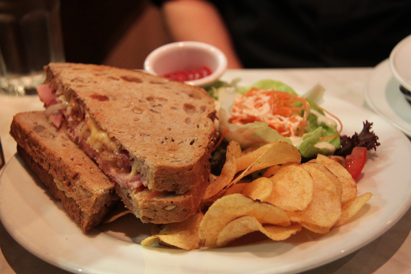close-up, focus on foreground, dinner, sandwich, ham, plate, 4K, breakfast, vegetable, singapore, no people, potato chip, indoors, healthy eating, bacon