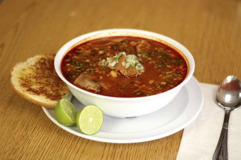 soup, citrus fruit, vegetable, spoon, healthy eating, bowl, wood - material, pozole rojo, table, close-up, pozole, cominda christmas, family meal, indian food