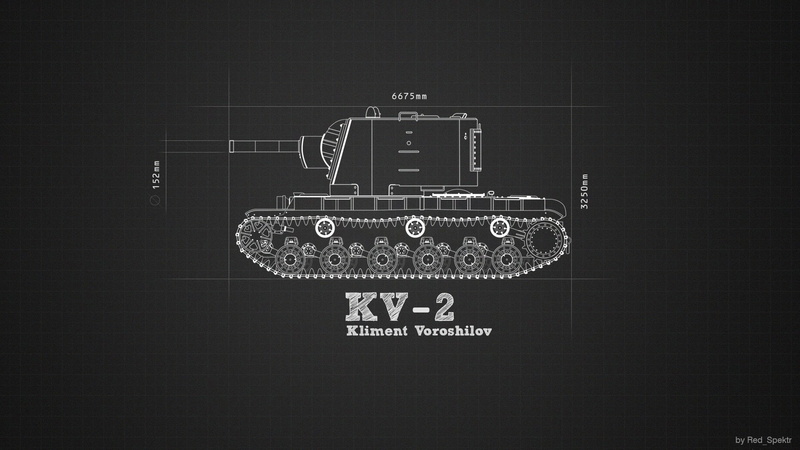 minimalism, Kliment Voroshilov, tank, 1080P, KV-2, information, heavy, Soviet