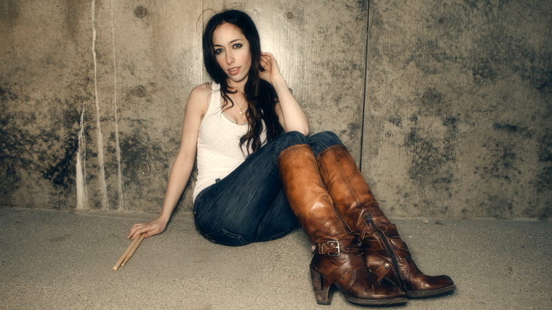 sitting, hair, long hair, adult, full length, high heeled boots, looking at camera, young women, beautiful people, fashion, dirty, musician, Meytal Cohen