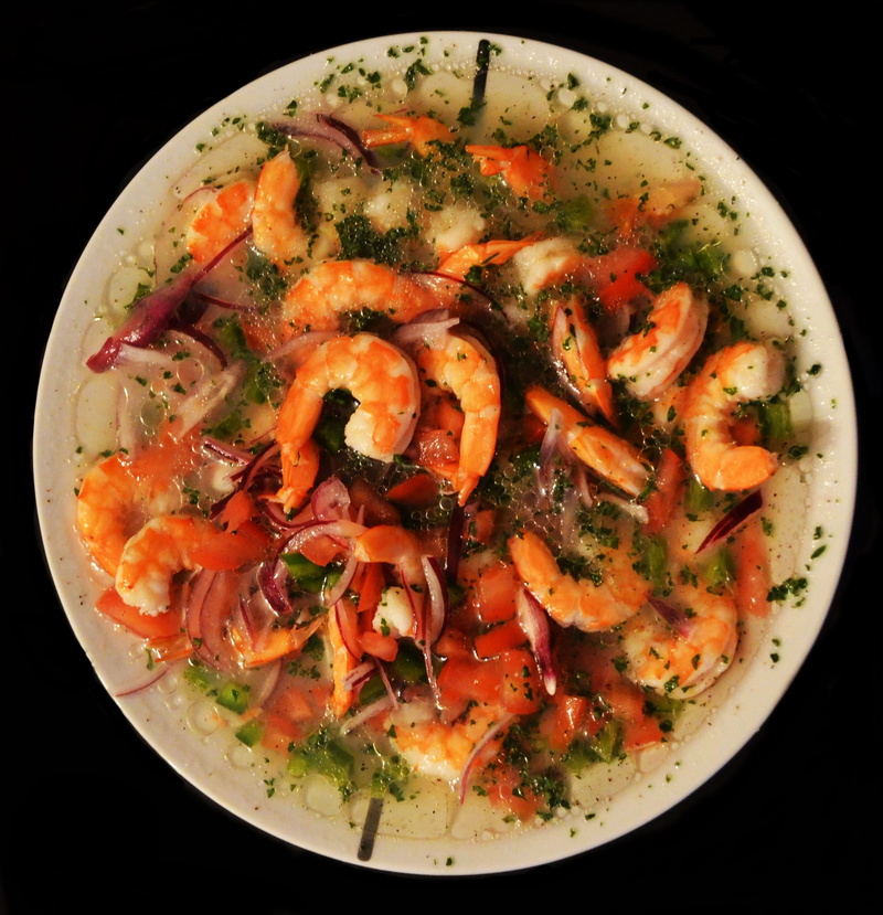 food And Drink, still life, bowl, Seafood, studio shot, ready-to-eat, Shrimp, vegetable, indoors, no People, orange color, prepared Shellfish, vegetarian food