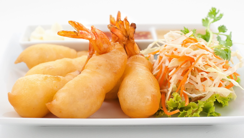 meal, food, seafood, snack, prepared potato, thailand, 4K, deep fried, focus on foreground, dinner, ready-to-eat, potato, studio shot, plate, chicken