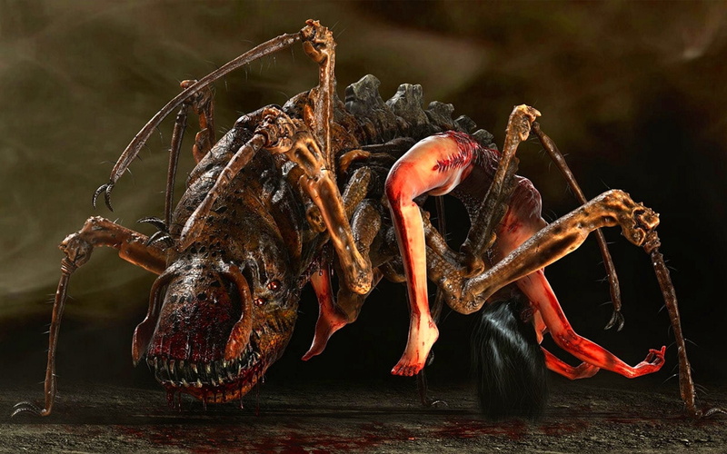 Evil, scary, crustacean, focus on foreground, creepy, Dark, art, water, artwork, wood - material, outdoors, healthy eating, wellbeing, nature, psychedelic