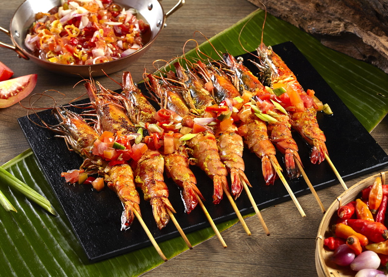 high angle view, healthy eating, wellbeing, preparation, table, food and drink, serving size, freshness, seafood, meat, grilled, ready-to-eat, 4K, barbecue