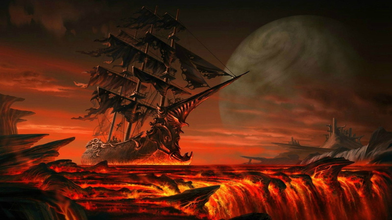 cloud - sky, no people, beauty in nature, wreck, food, cockroach, sunset, natural, sky, fantasy, lobster, plant, red, digital composite, 1080P, nature