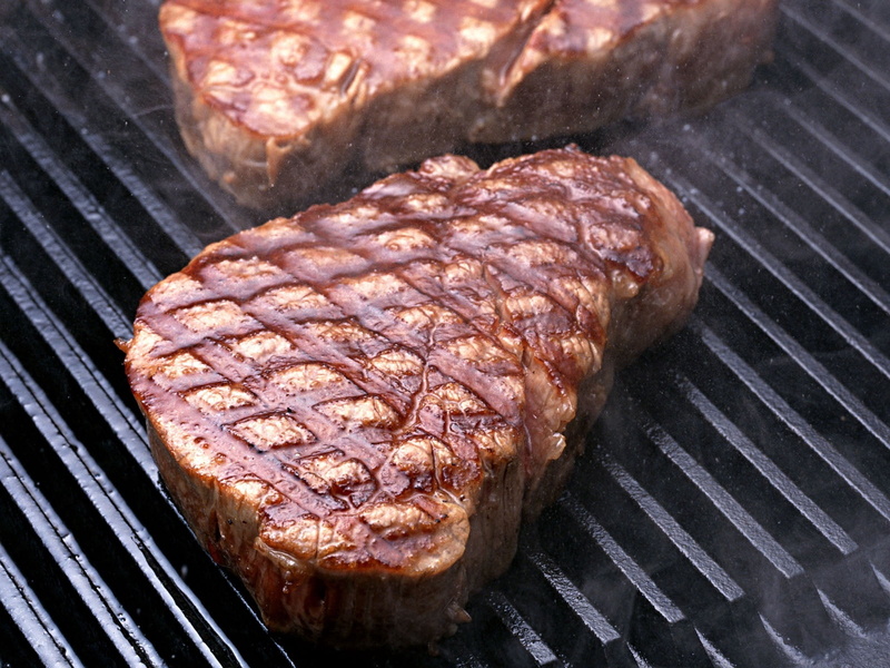 food, steak, preparing food, preparation, barbecue Grill, rib, cooked, grilled, pork, beef, meat, 720P, spice, food And Drink, red, indoors, high angle view