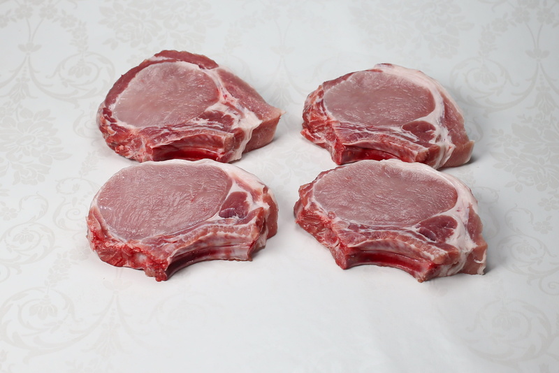 small group of objects, raw food, ready-to-eat, meats, unhealthy eating, slice, table, no people, red meat, red, dining, pork chops, still life, freshness