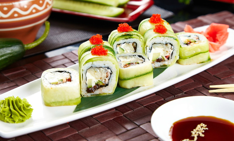 rice - food staple, ready-to-eat, japanese food, wellbeing, wasabi, rolls, no people, sushi, meal, cucumber, 1080P, dinner, vegetarian, filling, food