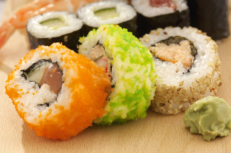 gourmet, sushi, 1920x1200, asian food, nigiri, rice - Food Staple, food, close-up, asia, sesame, wasabi, indoors, japan, cucumber, prepared Shrimp, wellbeing