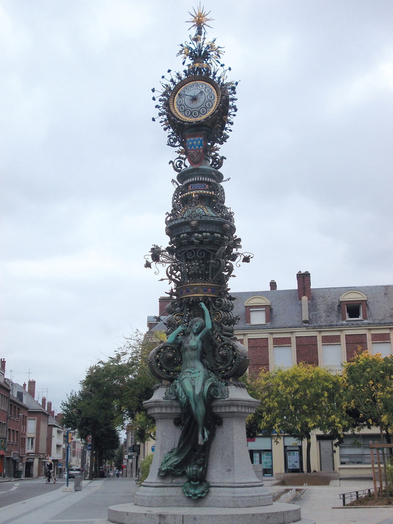 art and craft, built structure, culture, nature, hauts-de-france, cloud - sky, doré, representation, outdoors, statue, steel, no people, plant, france