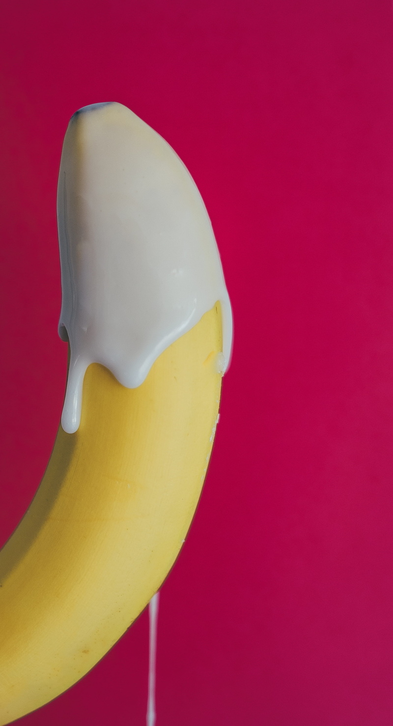 pink color, 4K, indulgence, temptation, no people, red background, unporn, still life, two objects, copy space, yellow, dipped, food and drink, dripping