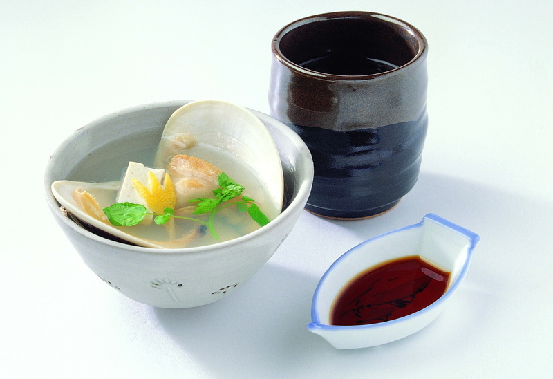 studio shot, no people, high angle view, ceramic, close-up, soup, freshness, asian food, tea cup, 2K, still life, white background, food, healthy eating